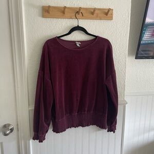 a new day Burgundy Knit Top